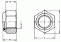 Preview: Sicherungsmutter DIN 985 M12 (ISO 10511), Kl. 6-8, verzinkt (silber matt-​glänzend)