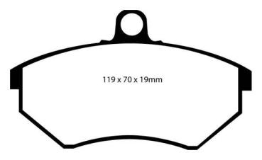Greenstuff 2000 brake pads, front (DP2841/2), Seat, VW