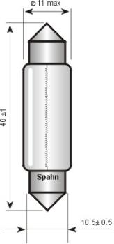 Soft bulb 12 Volt / 10W (N 17 717 3), interior light, licence plate light