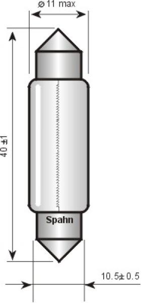 Soft bulb 12 Volt / 10W (N 17 717 3), interior light, licence plate light